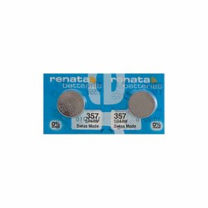 2 x Renata 357 Watch Batteries, 1.55V, 0% MERCURY equivalent SR44SW, 44, 303