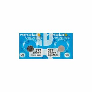 2 x Renata 377 Watch Batteries, 1.55V, 0% MERCURY equivalent SR626SW