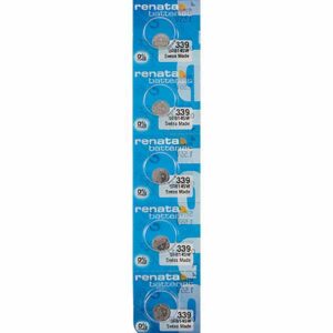 5 x Renata 339 Watch Batteries, 0% MERCURY equivalent SR614SW