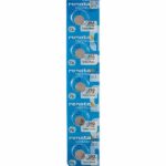 5 x Renata 393 Watch Batteries, 1.55V, 0% MERCURY equivalent SR754SW SR48 AG5