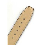 Back view of Burgundy Womens Thin Leather Watch Band with Stitch with Silver Tone Buckle