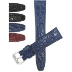 Bandini 110 | Womens Slim Leather Watch Strap, Lizard Pattern, Glossy