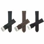 20mm Watch Band Trio Pack: 2 x Leather Thick Racer & 1 x Silicone Band