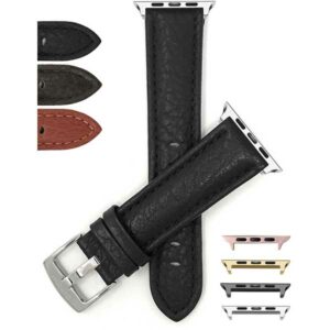 Bandini Buffalo Pattern Leather Watch Band for Apple Watch Series 6/5/4/3/2/1, Standard & Extra Long (XL)