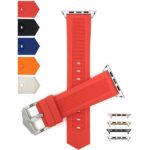 Bandini Soft Ribbed Rubber Watch Band for Apple Watch Series 6/5/4/3/2/1