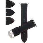 Bandini Soft Alligator Pattern Rubber Strap with Stitch for Apple Watch Series 6/5/4/3/2/1