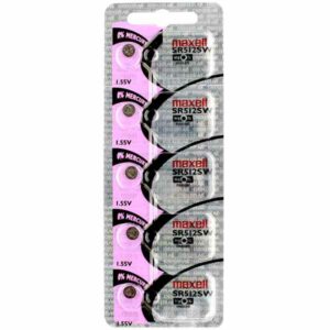 5 x Maxell 335 Watch Batteries, 0% MERCURY equivalent SR512SW Battery