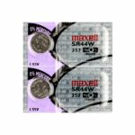 2 x Maxell 357 Watch Batteries, 0% MERCURY equivalent SR44W Battery