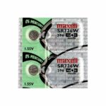 2 x Maxell 396 Watch Batteries, 0% MERCURY equivalent SR726W Battery