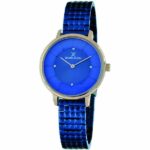 Daniel Klein Women's Watch - Stainless Steel Band - 34mm Analog - Quartz - Rose Gold Tone/Blue - DK11566-4