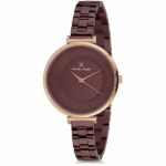 Daniel Klein Women's Watch - Stainless Steel Band - 34mm Analog - Quartz - Rose Gold Tone/Dark Brown - DK11730-6