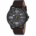 Daniel Klein Men's Watch - Leather Band - 44mm Analog - Quartz - Black/Dark Brown - DK12131-6