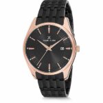 Daniel Klein Mens Watch - Stainless Steel - 43mm Analog - Quartz - Black / Rose Gold Tone - DK12219-3