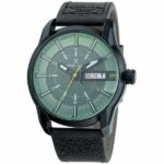 Daniel Klein Mens Watch - Leather Strap - 46mm Analog - Quartz - Two-Tone Dial - Black - DK12316-1