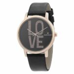 Daniel Klein Womens Love Watch - 38mm Analog - Quartz - Rose Gold Tone/Black - DK12339-1