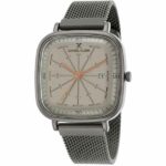 Daniel Klein Mens Square Watch - Mesh Strap - 40mm Analog - Quartz - Orange Hands - Grey - DK12426-6