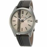 Daniel Klein Mens Watch - Leather Strap - 42mm Analog - Quartz - Brown Racing Stripe - Grey - DK12494-5