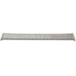 Flat view of Silver Tone Expansion Watch Strap, Metal Stretch Band, No Buckle, Straight End