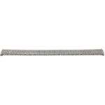 Flat view of Silver Tone Womens Stretch Band, Metal Expansion Watch Strap, Straight End