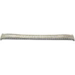 Flat view of Two-Tone Womens Expansion Watch Band, Metal Stretch Strap, Straight End
