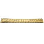 Flat view of Gold Tone Mens Expansion Watch Band, Stainless Steel Stretch Strap, Straight End