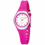 Calypso 34mm Mens Analog Sports Watch, Quartz, Silicone Strap - Fuchsia Pink - K5163/K