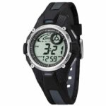Calypso 35mm Kids Digital Sports Watch, Silicone Strap - Black / Grey - K5558/6