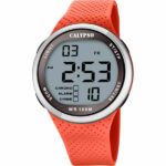 Calypso 44mm Mens Digital Sports Watch, Silicone Strap - Orange - K5785/2