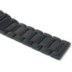 Closeup view of Black Mens Metal Strap, Replacement Steel Watch Band, Ajustable