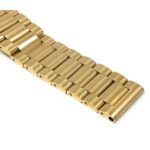 Closeup view of Gold Tone Mens Metal Watch Band, Silver, Gold, Black, Black/Silver