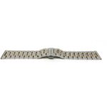 Angle view of Two-Tone Stainless Steel Watch Band for Men, Metal Watch Bracelet, Removable Links