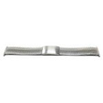 Flat view of Silver Tone Mens Silver & Gold Stretch Watch Strap, Expansion Band, Easy to Adjust