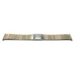 Flat view of Two-Tone Mens Expansion Watch Strap, Stretch Band, Easy to Adjust
