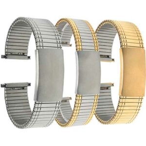 Bandini NX733 | Mens Adjustable Expansion Watch Band, Stretch Strap