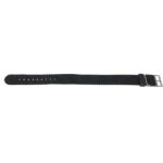 Flat view of Black Black Ballistic Nato Style Nylon Strap