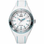 Reebok Emom 1.0 Mens Watch, Analog, Silver And Blue with White Silicone Strap - RD-EMO-L2-PWIW-W1