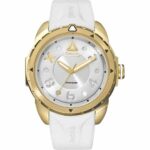 Reebok Impact Womens Watch, Analog, Crisp White And Gold with White Silicone Strap - RD-IMP-L2-S2IW-12