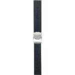 Bandini SW044 | 20mm Black Silicone Deployment Buckle Band, Rubber Strap